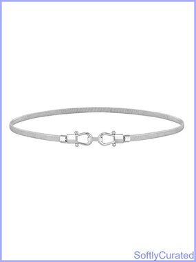 Skinny Metal Waist Belt Elastic Chain Belt for Dress